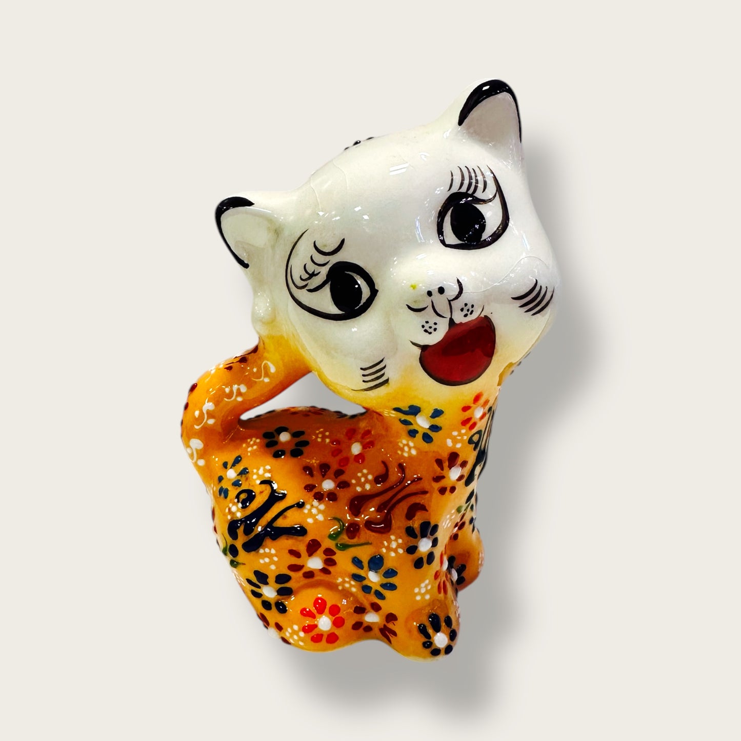 Hand-Painted Ceramic Cat Figurines 05 – Traditional Turkish & Ottoman-Inspired Designs