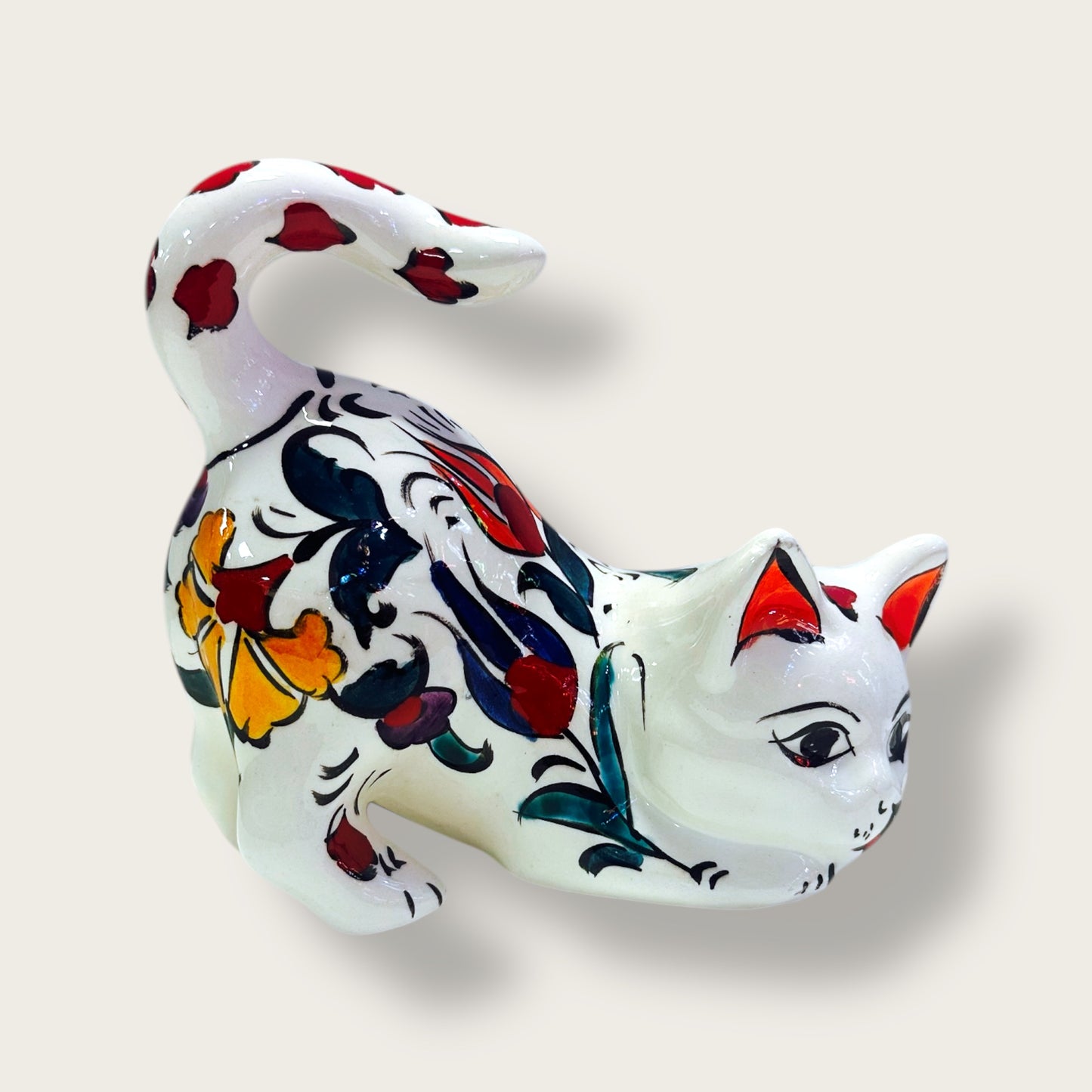 Hand-Painted Ceramic Cat Figurines 04 – Traditional Turkish & Ottoman-Inspired Designs