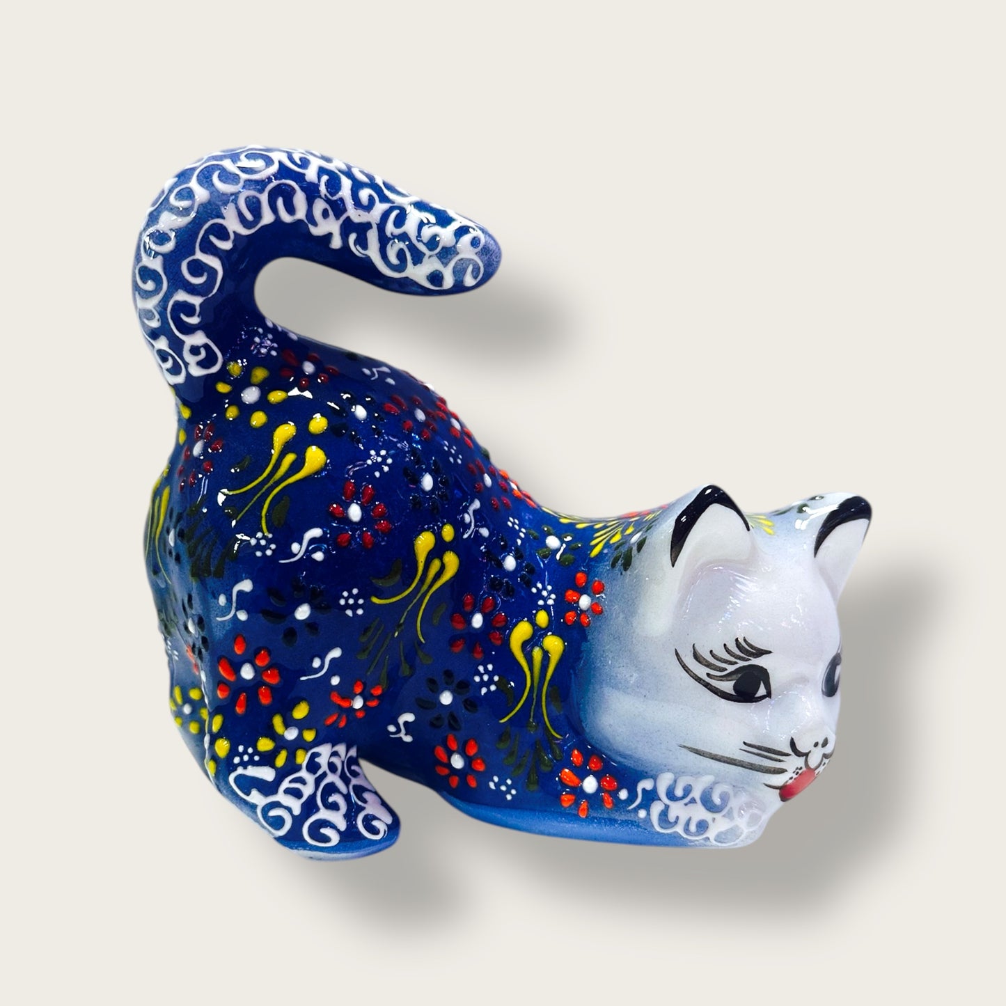 Hand-Painted Ceramic Cat Figurines 04 – Traditional Turkish & Ottoman-Inspired Designs
