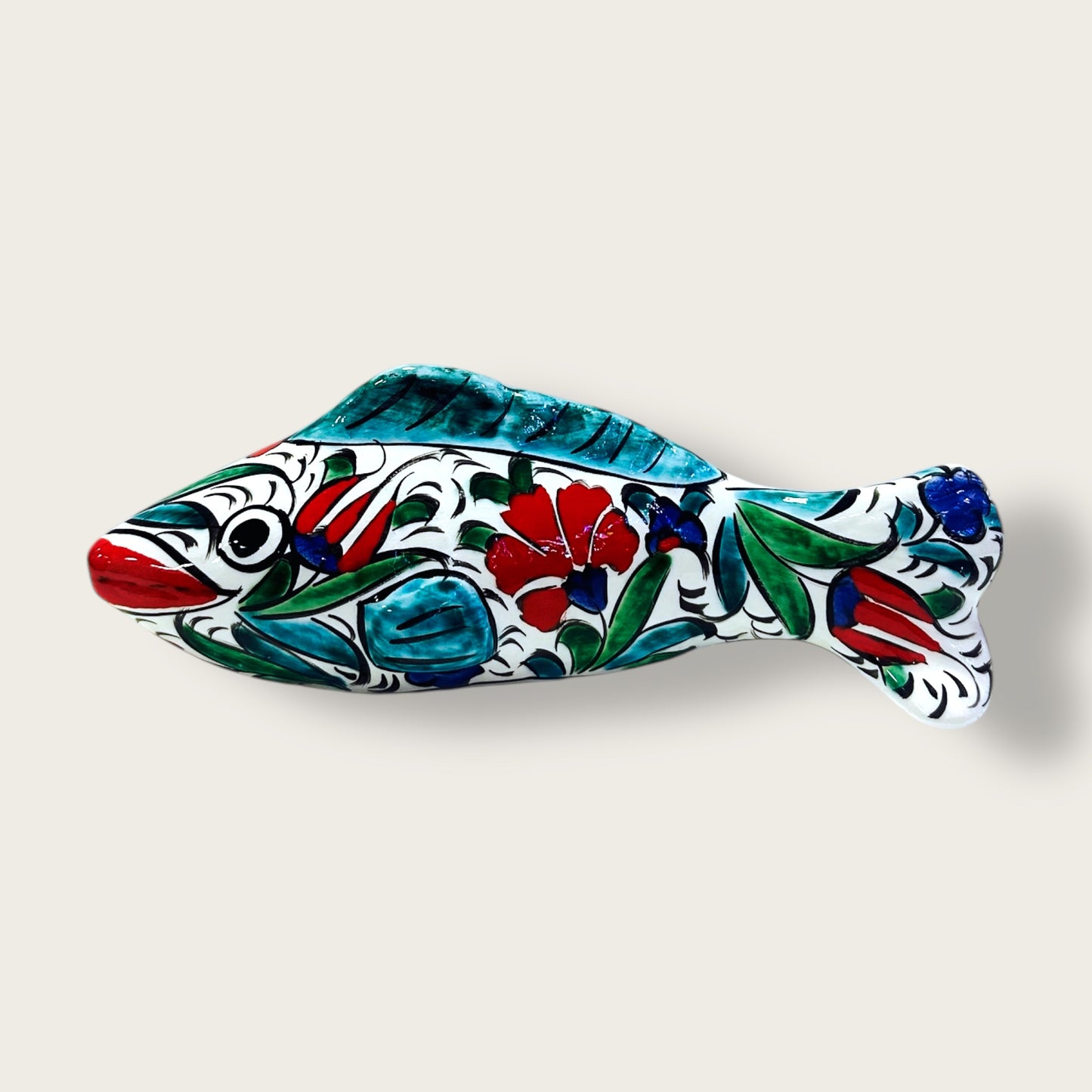 Hand-Painted Ceramic Fish Figurine 03 – Artisan Home Decor Accent