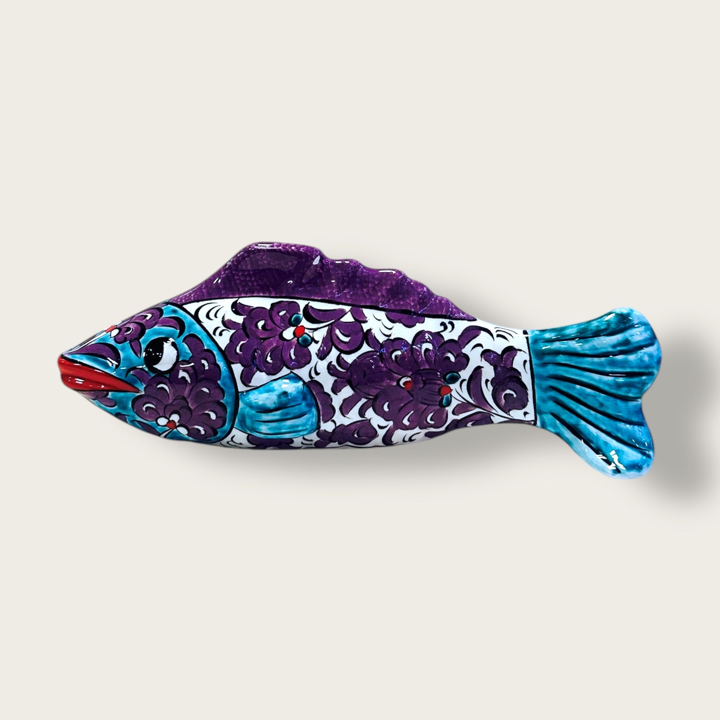 Hand-Painted Ceramic Fish Figurine 02 – Artisan Home Decor Accent