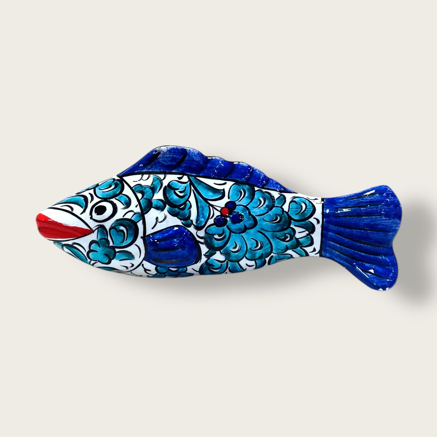 Hand-Painted Ceramic Fish Figurine 02 – Artisan Home Decor Accent
