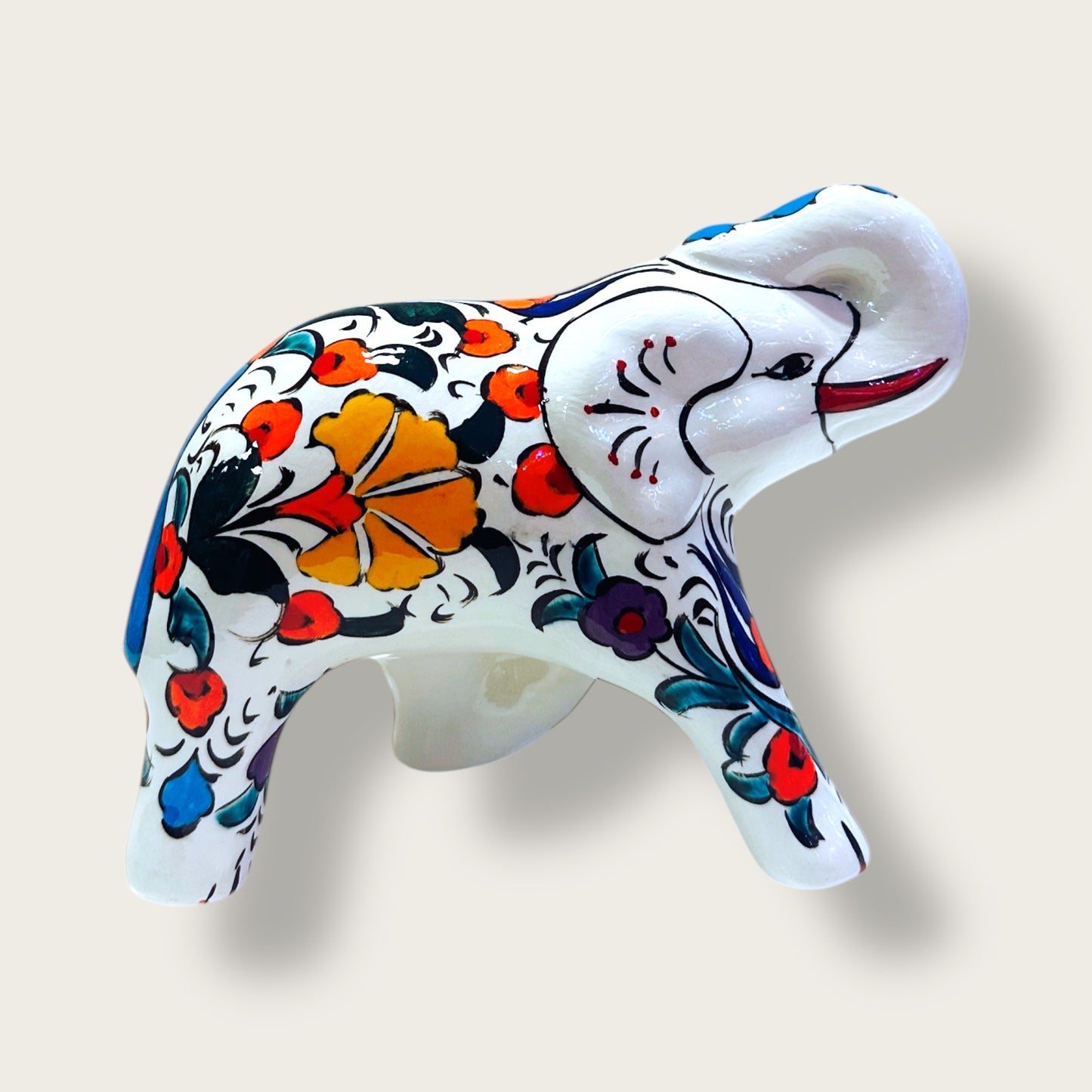 Handcrafted Ceramic Elephant Figurine 06 – Artisan Home Decor