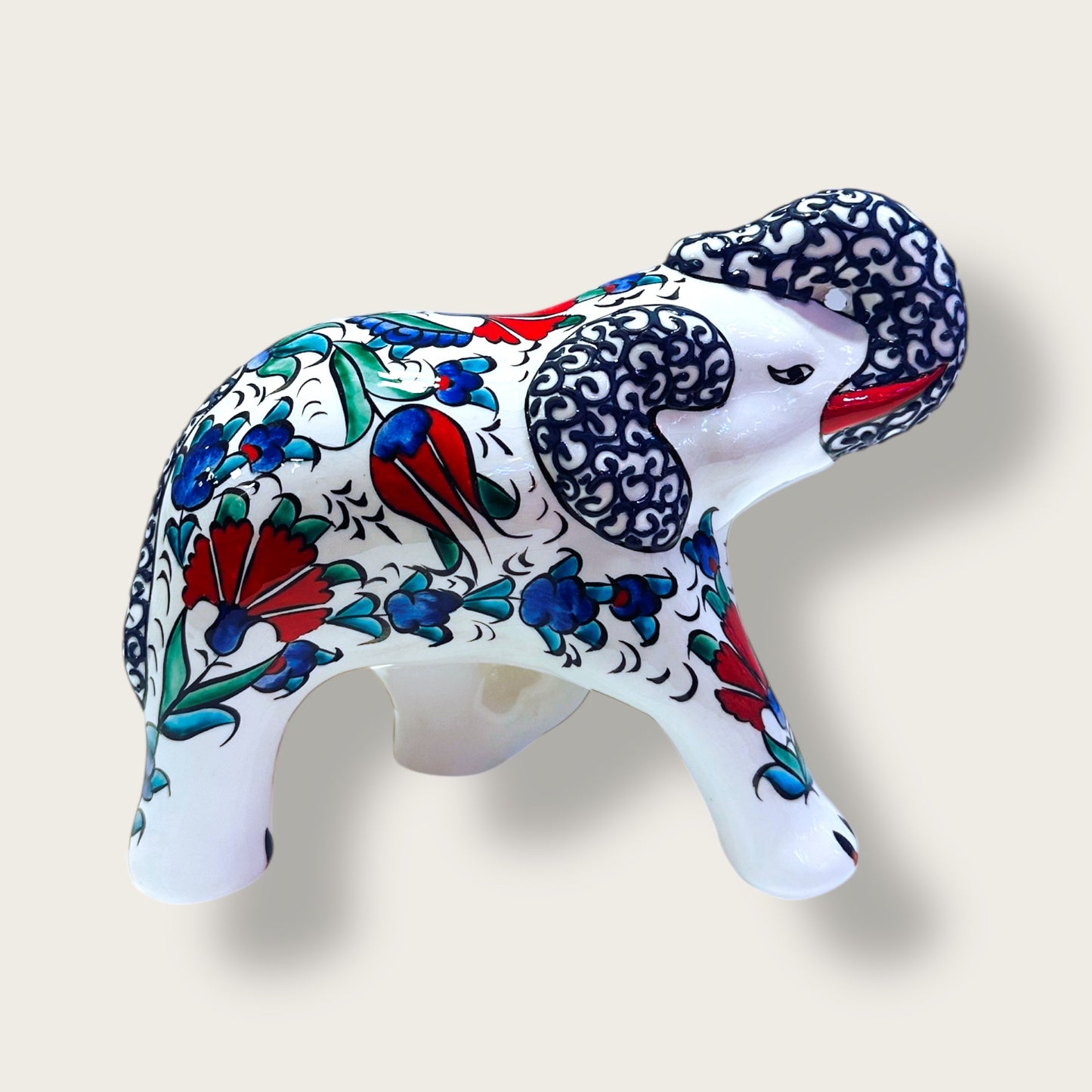 Handcrafted Ceramic Elephant Figurine 03 – Artisan Home Decor