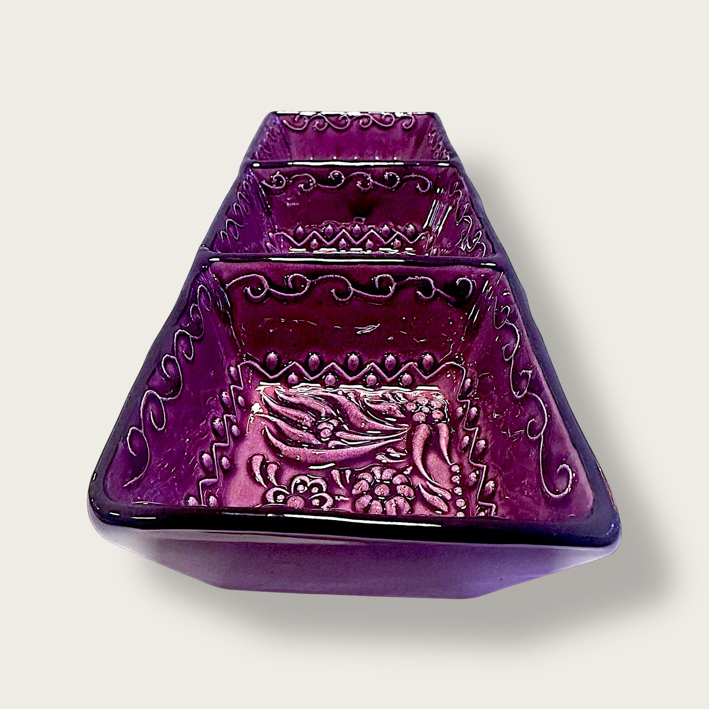 Handmade Ceramic Snack Dish 01 – Multi-Compartment Design