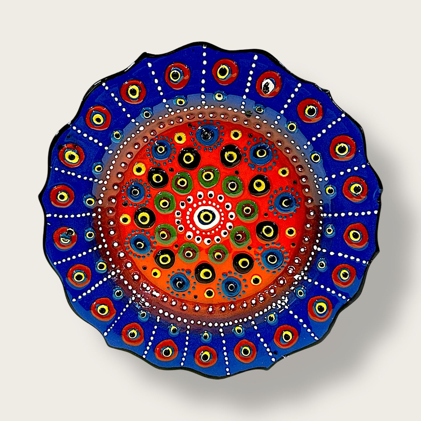 Hand-Painted Decorative Plate 07 – Artisan Ceramic Wall & Table Display