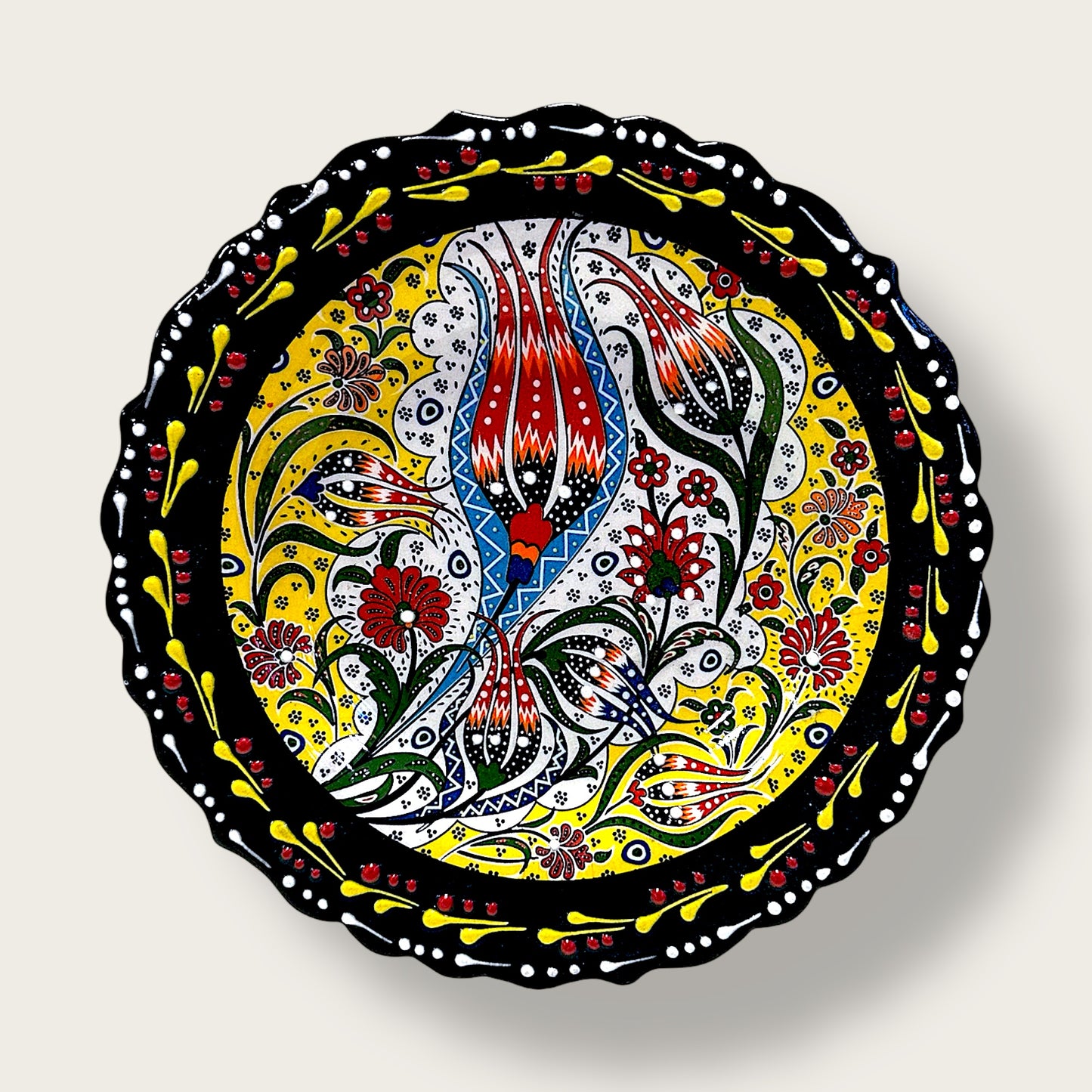 Hand-Painted Decorative Plate 15 – Artisan Ceramic Wall & Table Display