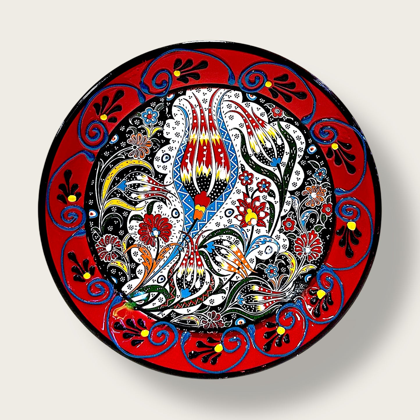 Hand-Painted Decorative Plate 15 – Artisan Ceramic Wall & Table Display