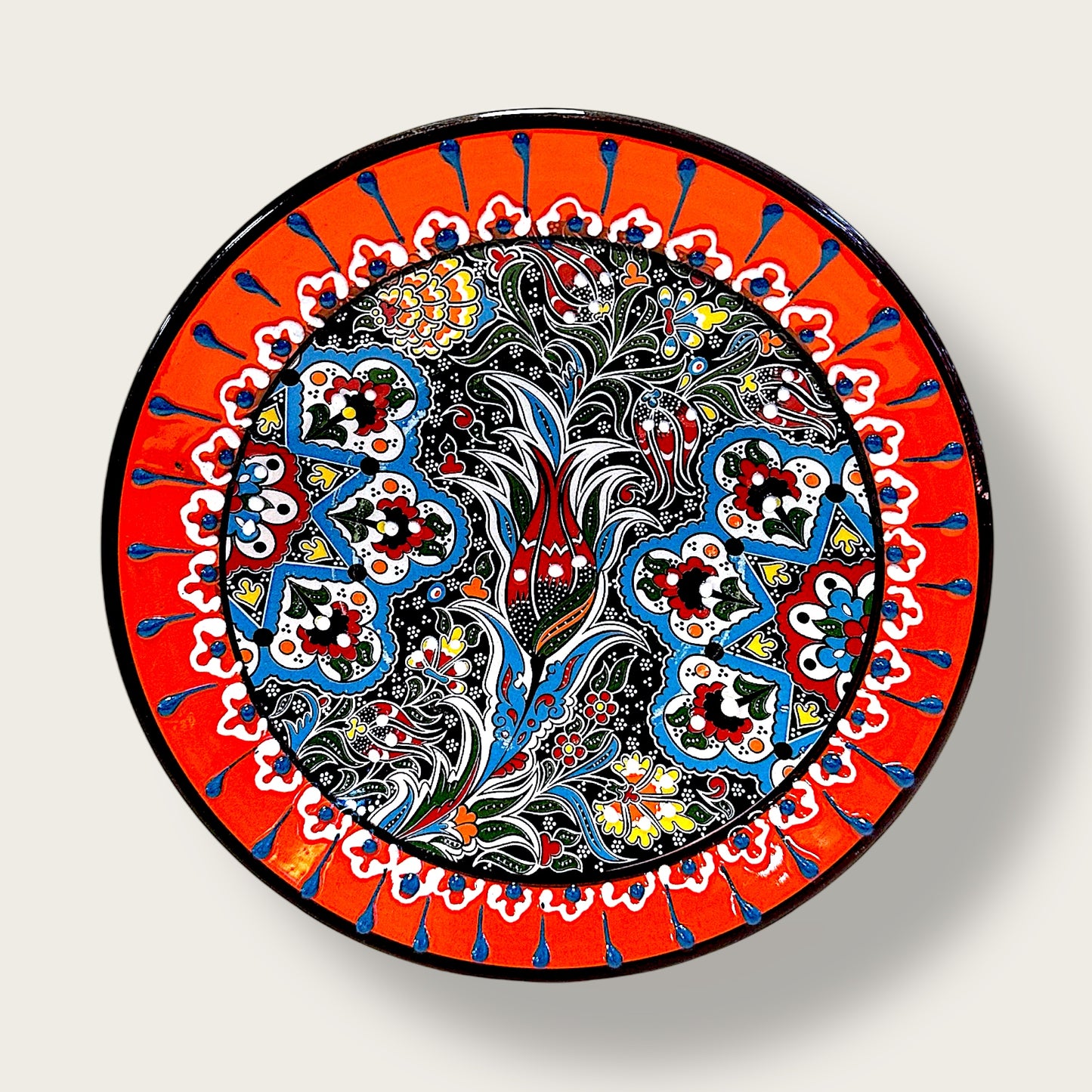 Hand-Painted Decorative Plate 11 – Artisan Ceramic Wall & Table Display