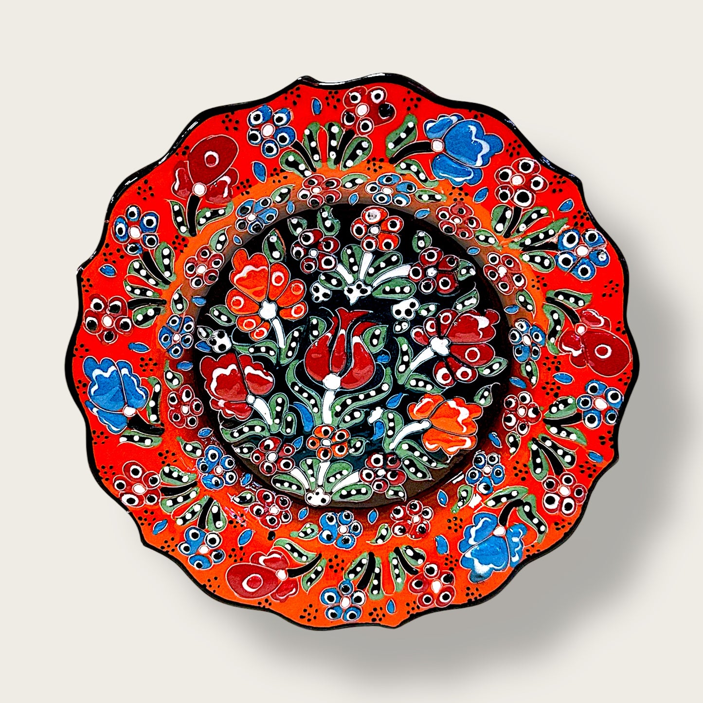 Hand-Painted Decorative Plate 16 – Artisan Ceramic Wall & Table Display
