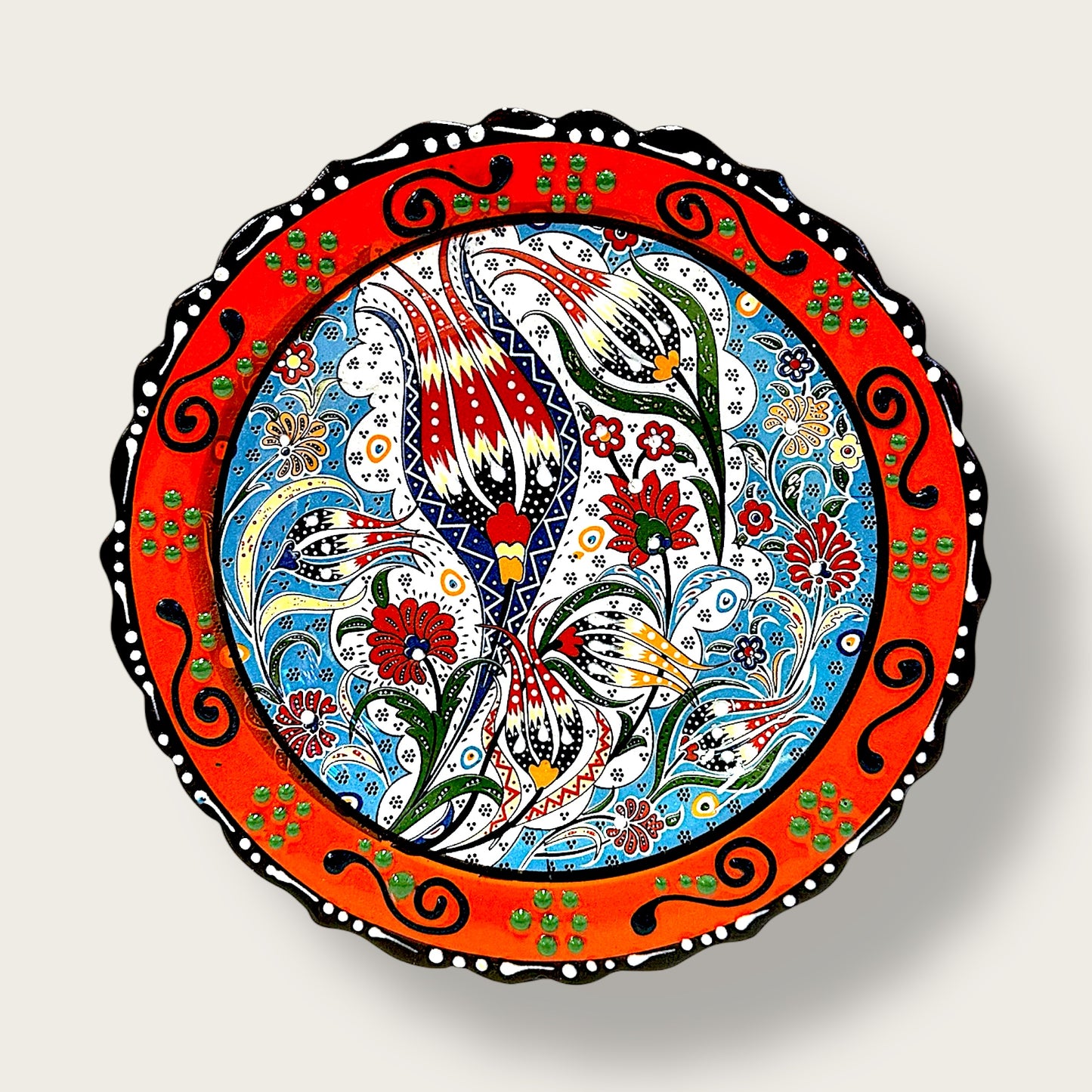 Hand-Painted Decorative Plate 15 – Artisan Ceramic Wall & Table Display