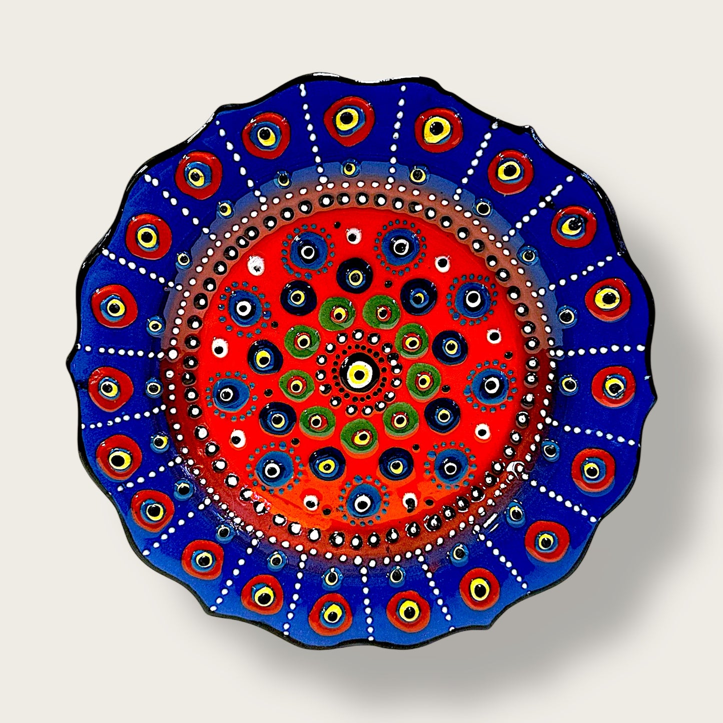 Hand-Painted Decorative Plate 07 – Artisan Ceramic Wall & Table Display
