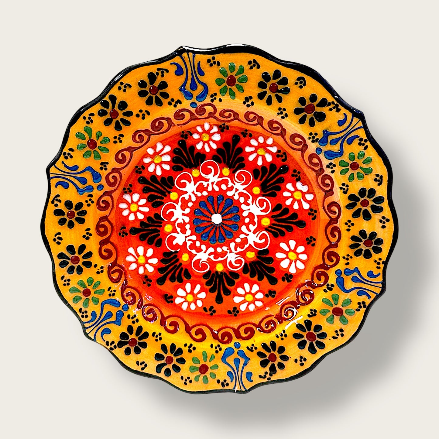 Hand-Painted Decorative Plate 18 – Artisan Ceramic Wall & Table Display