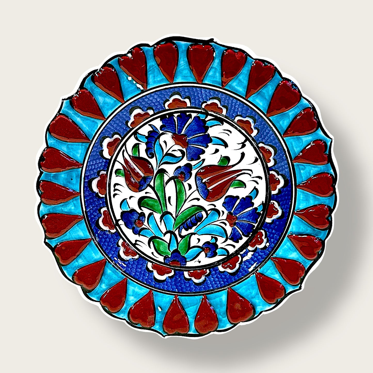 Hand-Painted Decorative Plate 10 – Artisan Ceramic Wall & Table Display