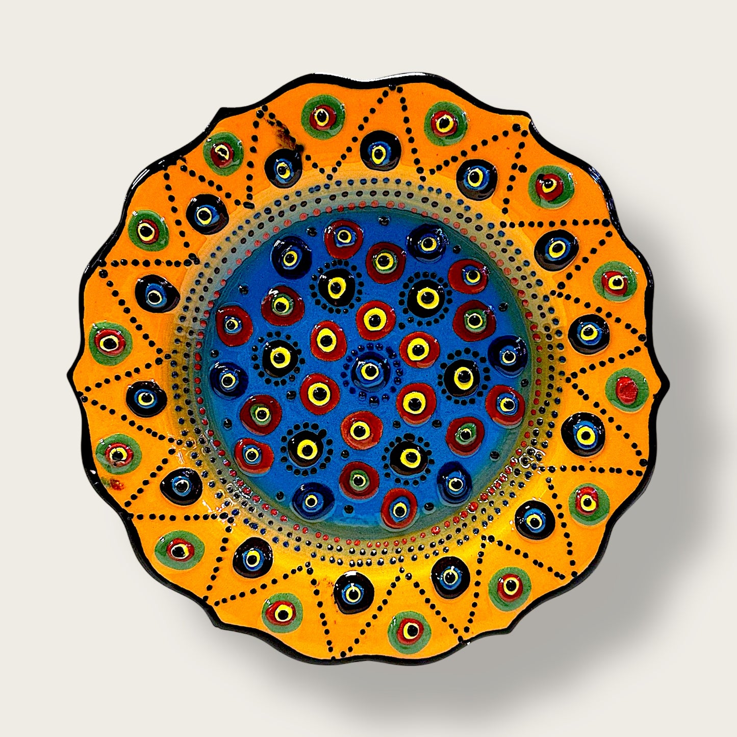 Hand-Painted Decorative Plate 05 – Artisan Ceramic Wall & Table Display