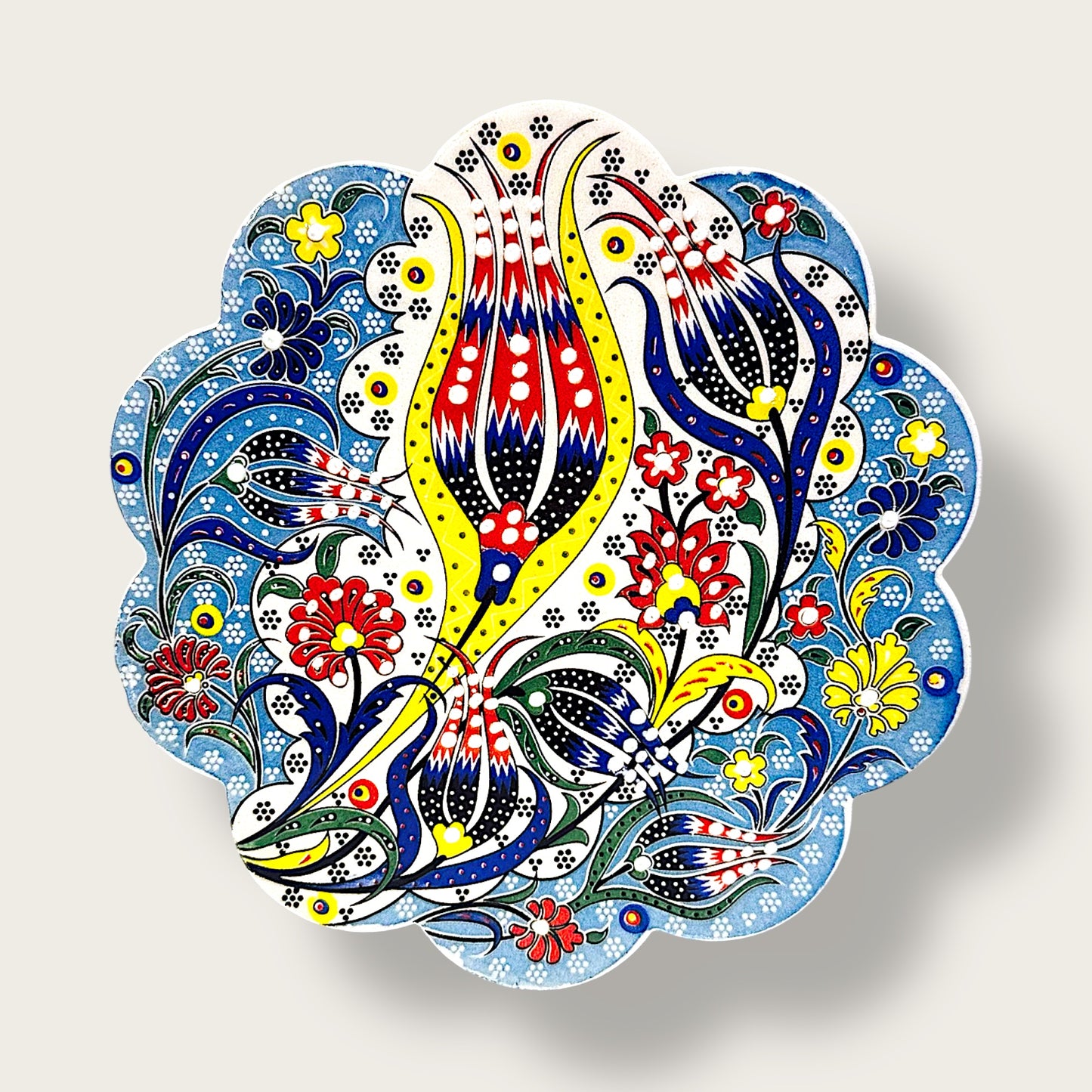 Hand-Painted Ceramic Trivet 17 – Artisan Heat-Resistant Table Protector
