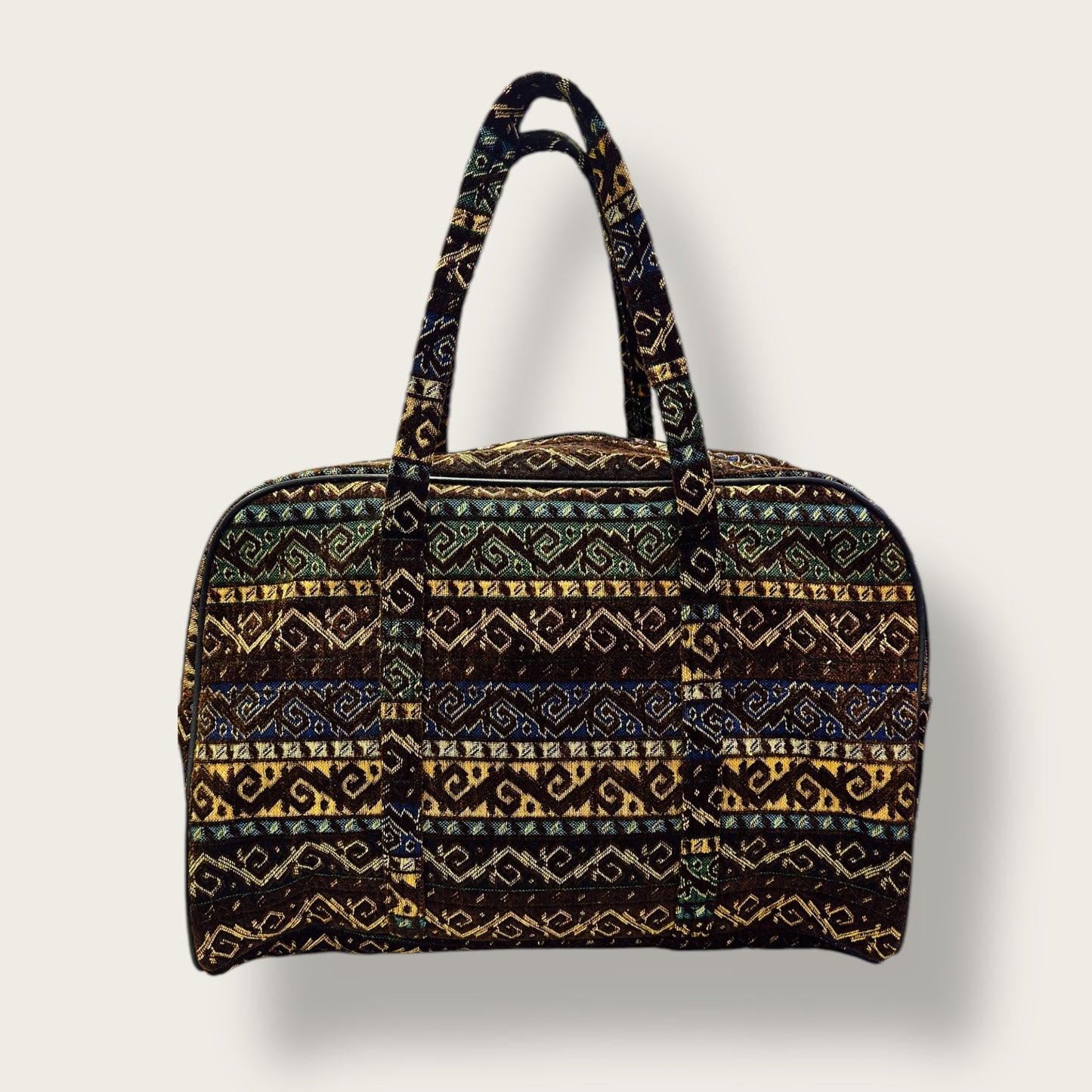 Handwoven Travel Bag – Ethnic Patterned Fabric with Spacious Design