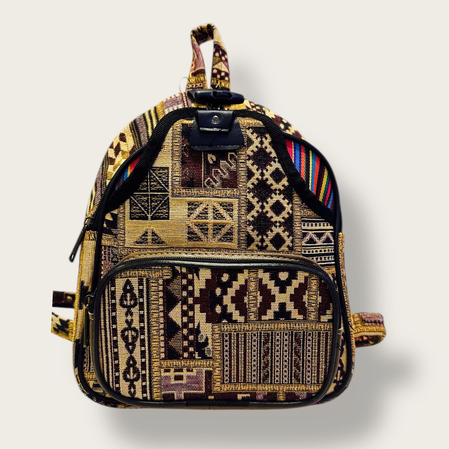 Handwoven Ethnic Backpack – Durable Fabric with Spacious Compartments