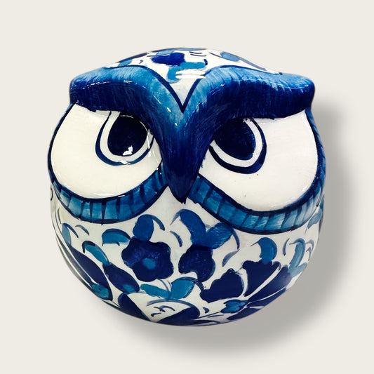 Hand-Painted Ceramic Owl 02 – Traditional Anatolian Motifs