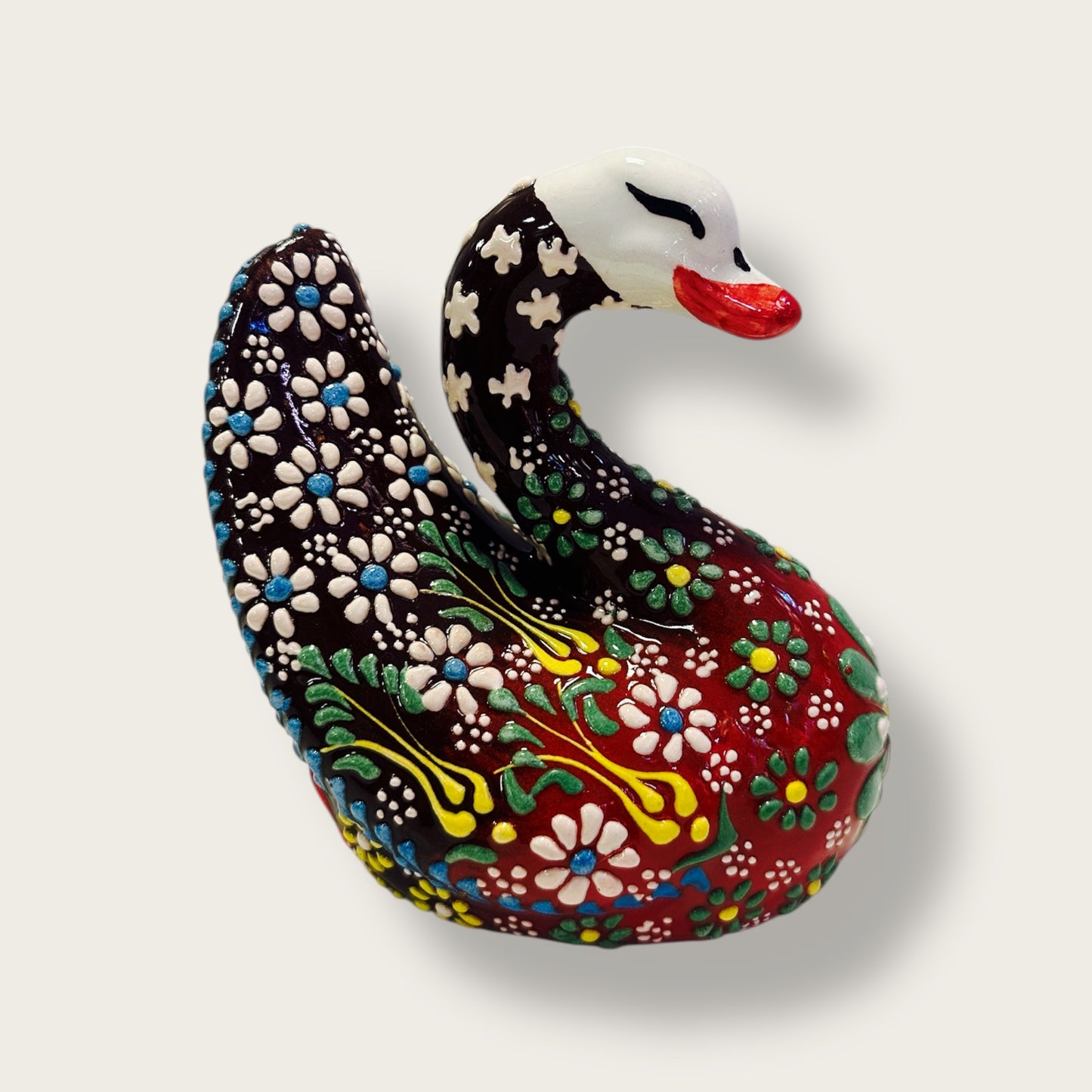 Hand-Painted Ceramic Swan Figurines 13 – Traditional Turkish & Ottoman-Inspired Designs