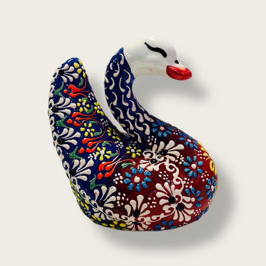 Hand-Painted Ceramic Swan Figurines 12 – Traditional Turkish & Ottoman-Inspired Designs