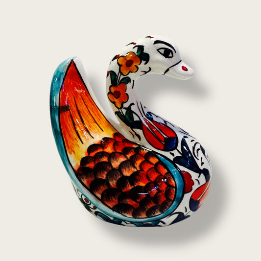 Hand-Painted Ceramic Swan Figurines 11 – Traditional Turkish & Ottoman-Inspired Designs