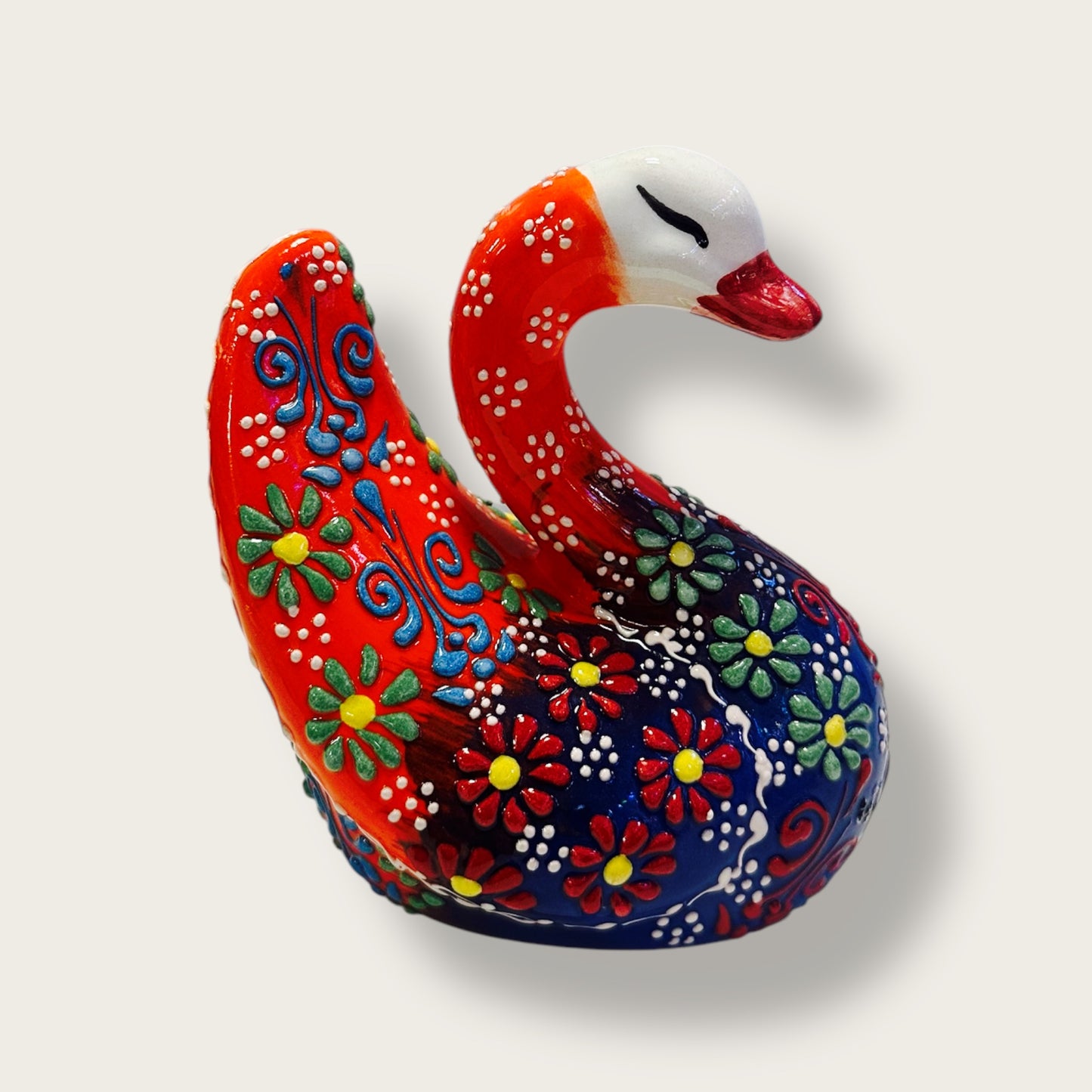 Hand-Painted Ceramic Swan Figurines 08 – Traditional Turkish & Ottoman-Inspired Designs