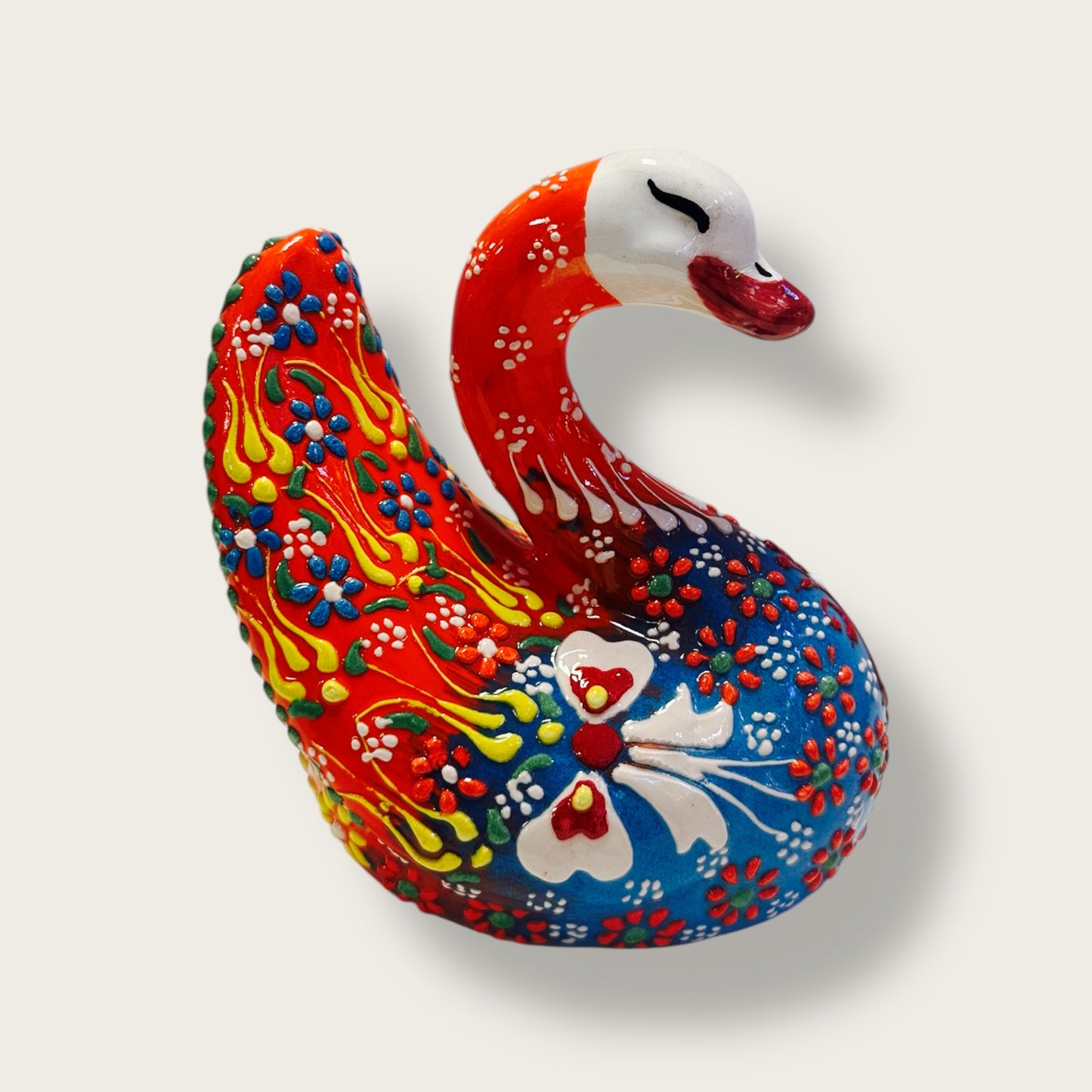 Hand-Painted Ceramic Swan Figurines 07 – Traditional Turkish & Ottoman-Inspired Designs