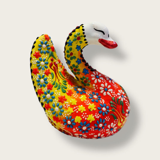 Hand-Painted Ceramic Swan Figurines 06 – Traditional Turkish & Ottoman-Inspired Designs