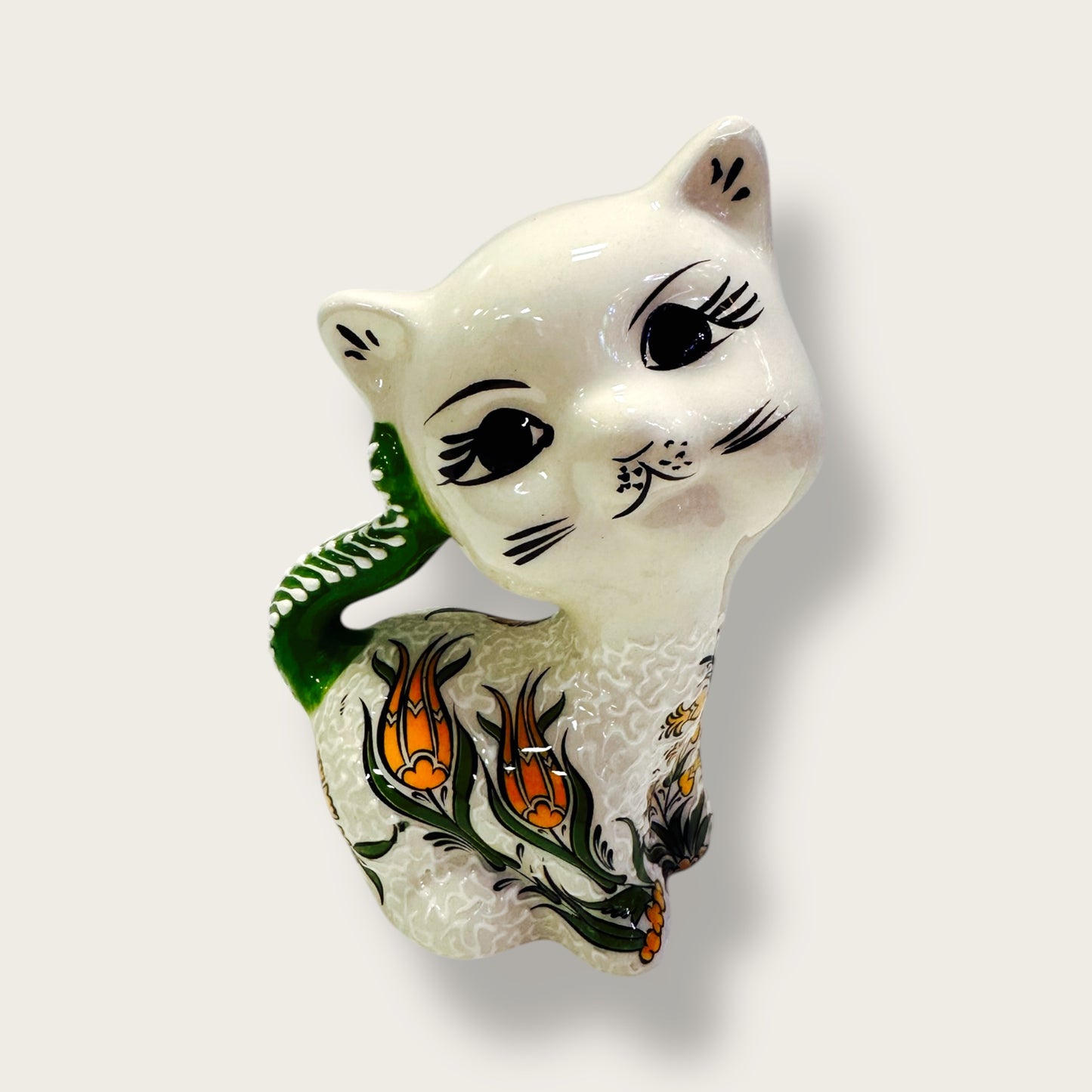 Hand-Painted Ceramic Cat Figurines 05 – Traditional Turkish & Ottoman-Inspired Designs