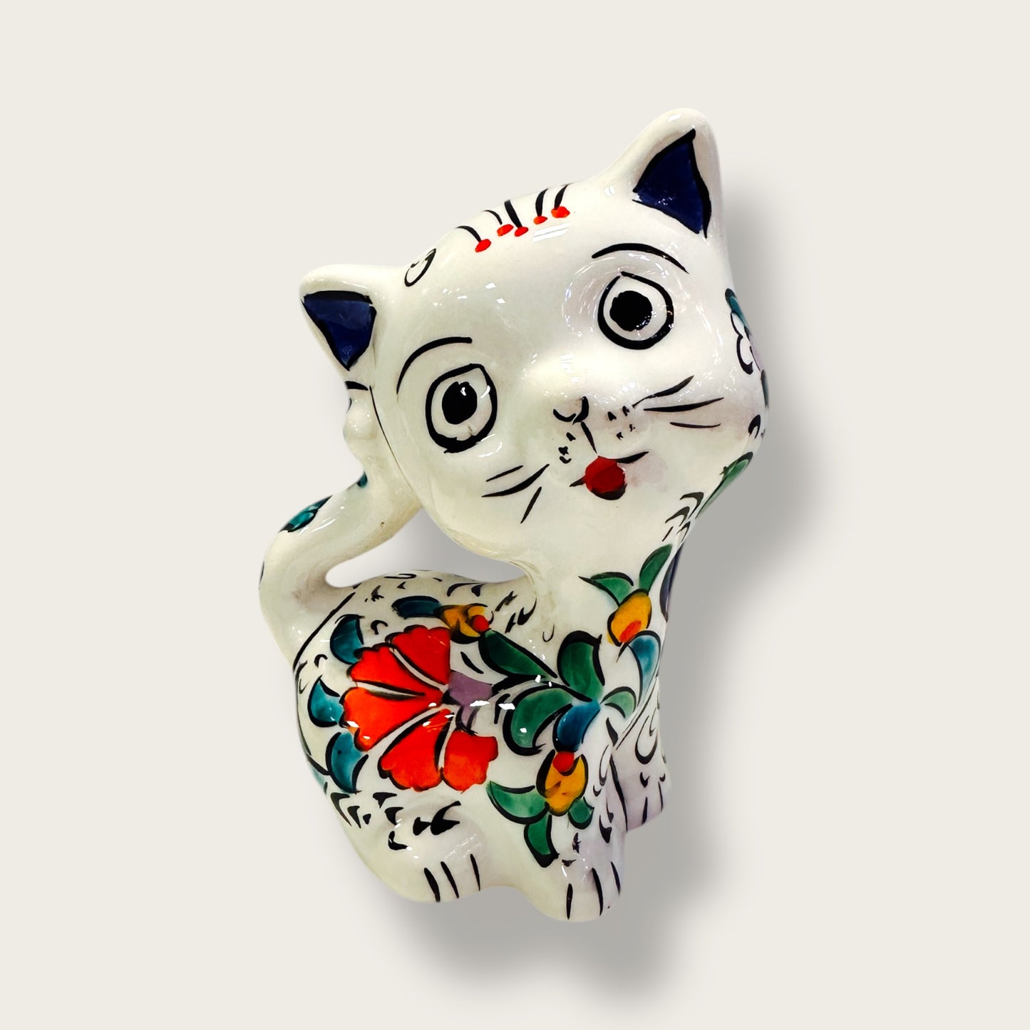Hand-Painted Ceramic Cat Figurines 05 – Traditional Turkish & Ottoman-Inspired Designs