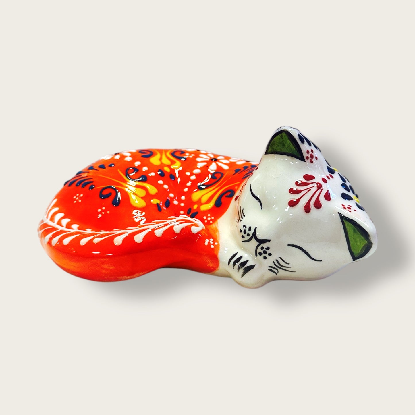 Hand-Painted Ceramic Cat Figurines 07 – Traditional Turkish & Ottoman-Inspired Designs