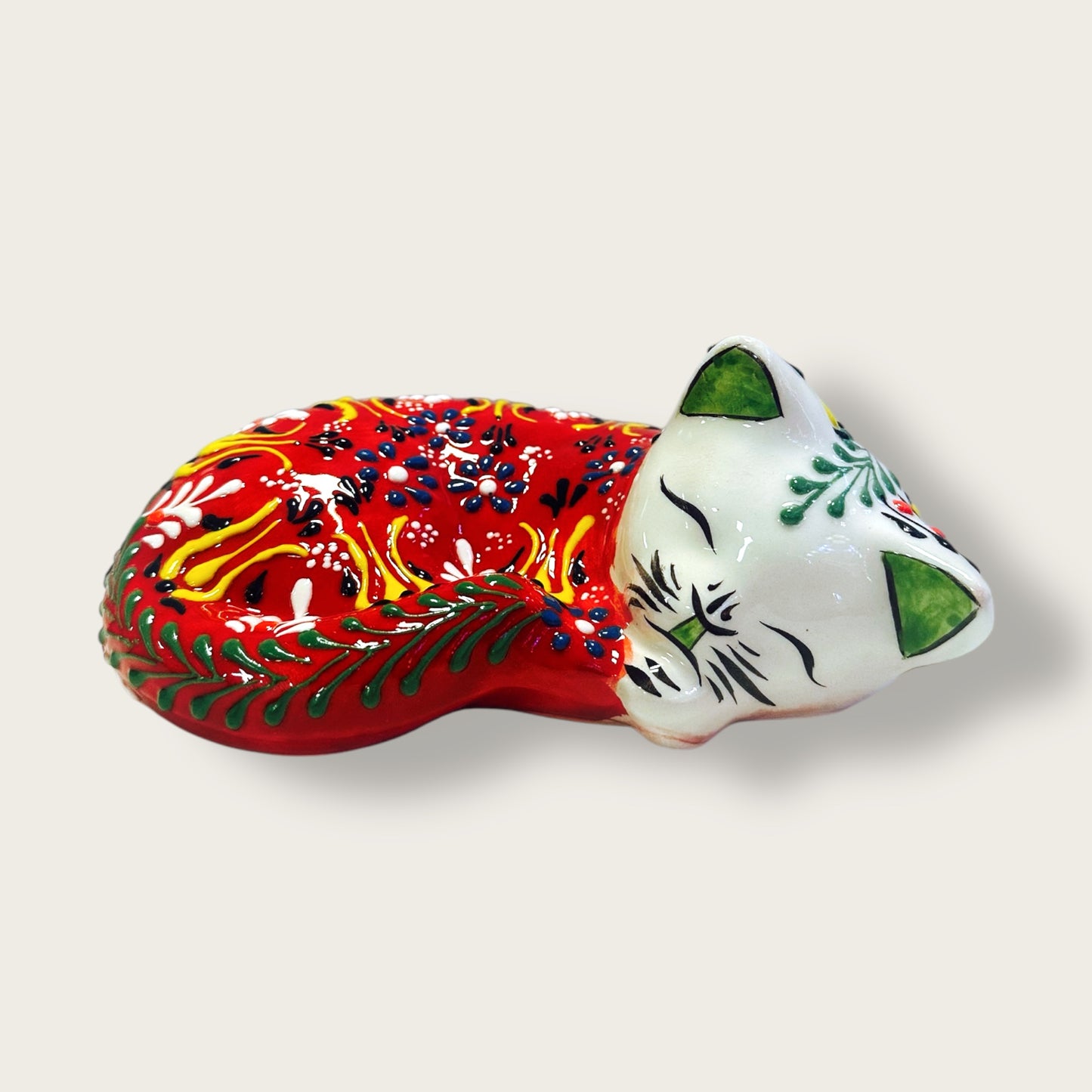 Hand-Painted Ceramic Cat Figurines 07 – Traditional Turkish & Ottoman-Inspired Designs