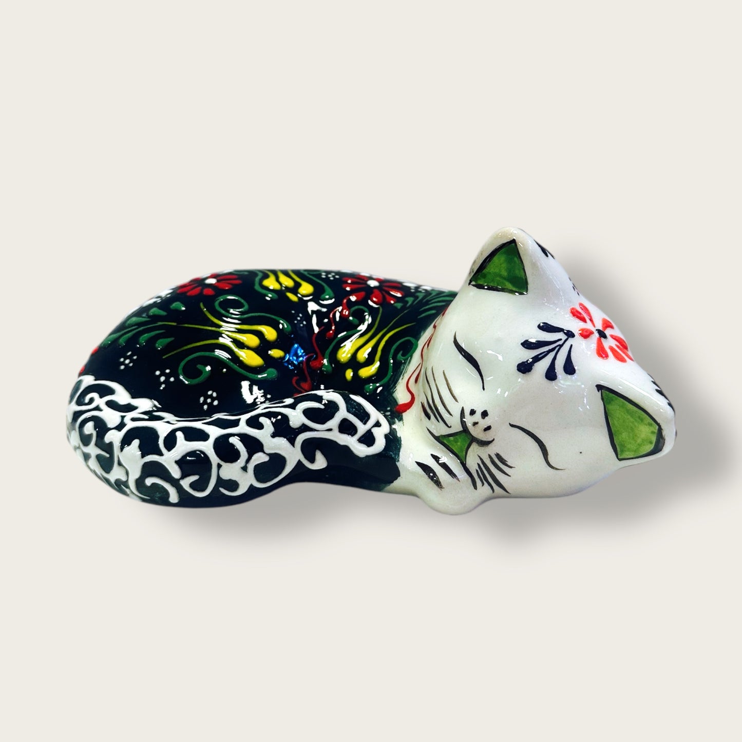 Hand-Painted Ceramic Cat Figurines 07 – Traditional Turkish & Ottoman-Inspired Designs