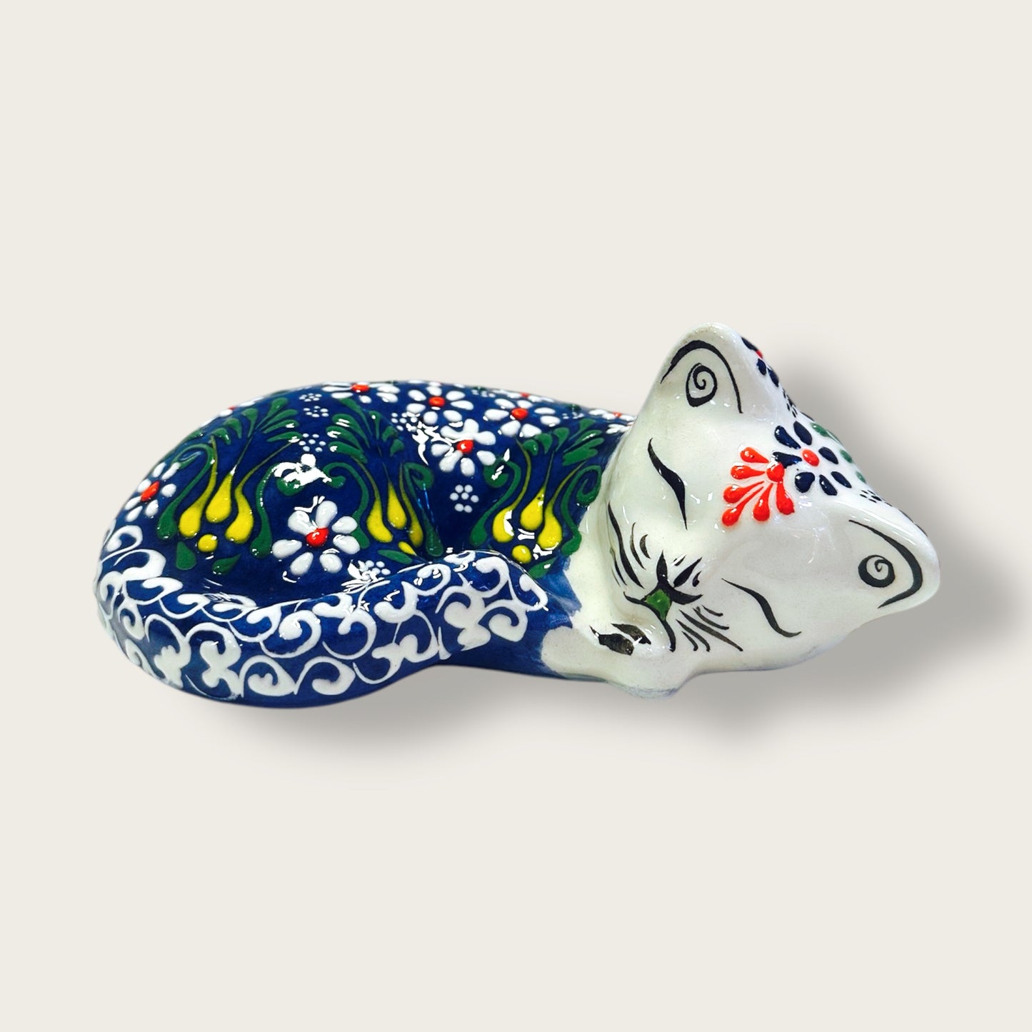 Hand-Painted Ceramic Cat Figurines 07 – Traditional Turkish & Ottoman-Inspired Designs