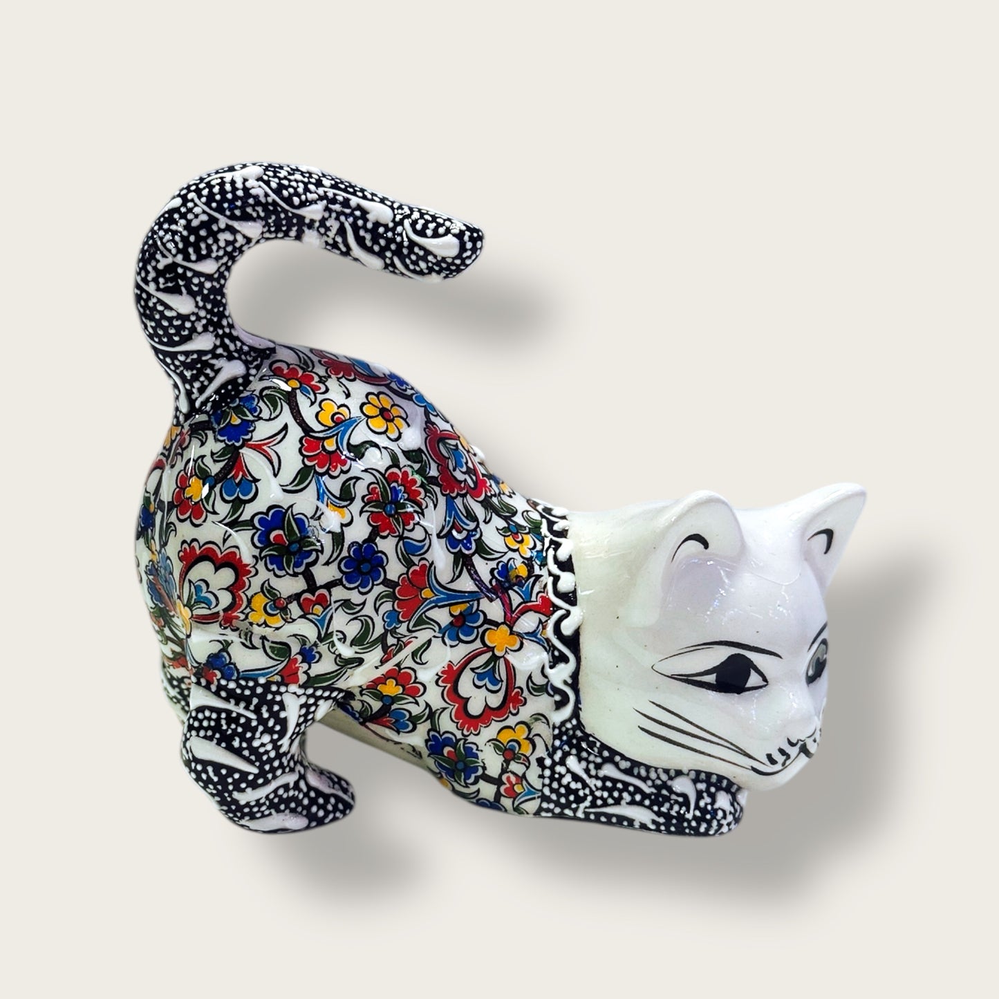 Hand-Painted Ceramic Cat Figurines 04 – Traditional Turkish & Ottoman-Inspired Designs