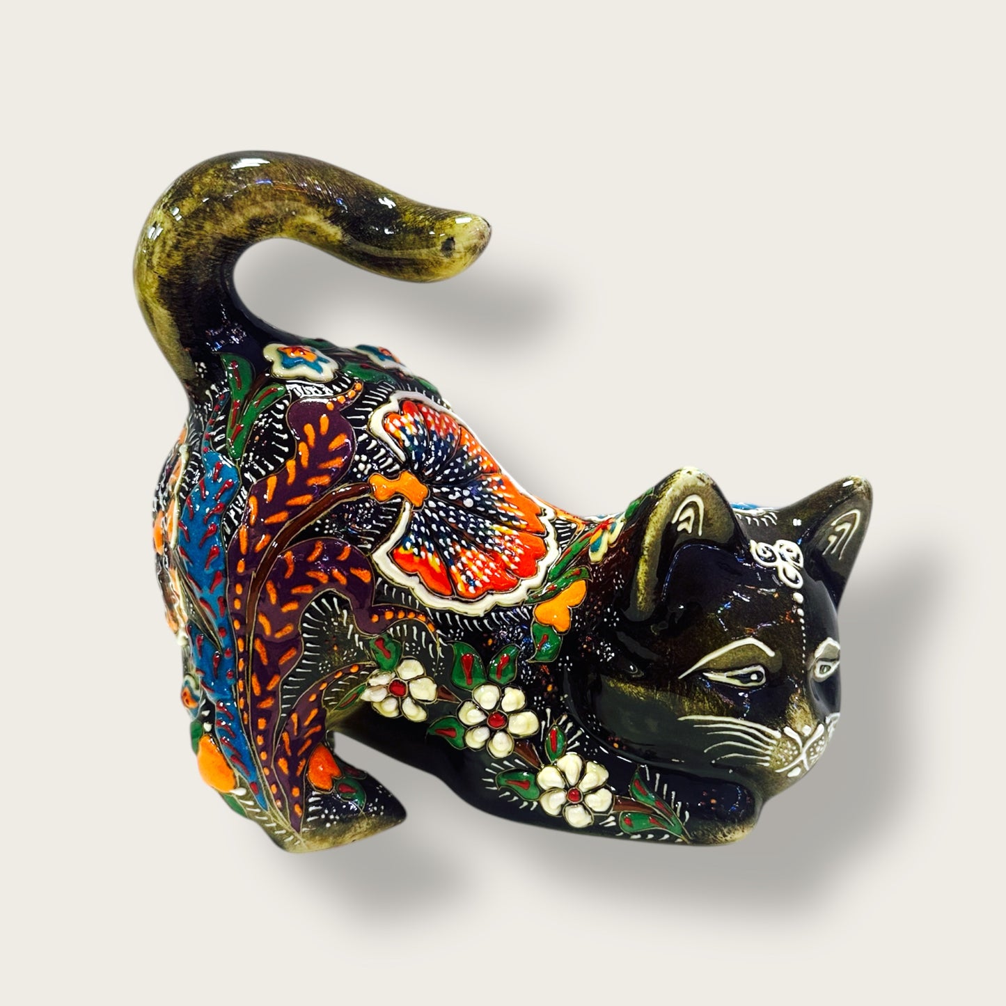 Hand-Painted Ceramic Cat Figurines 04 – Traditional Turkish & Ottoman-Inspired Designs