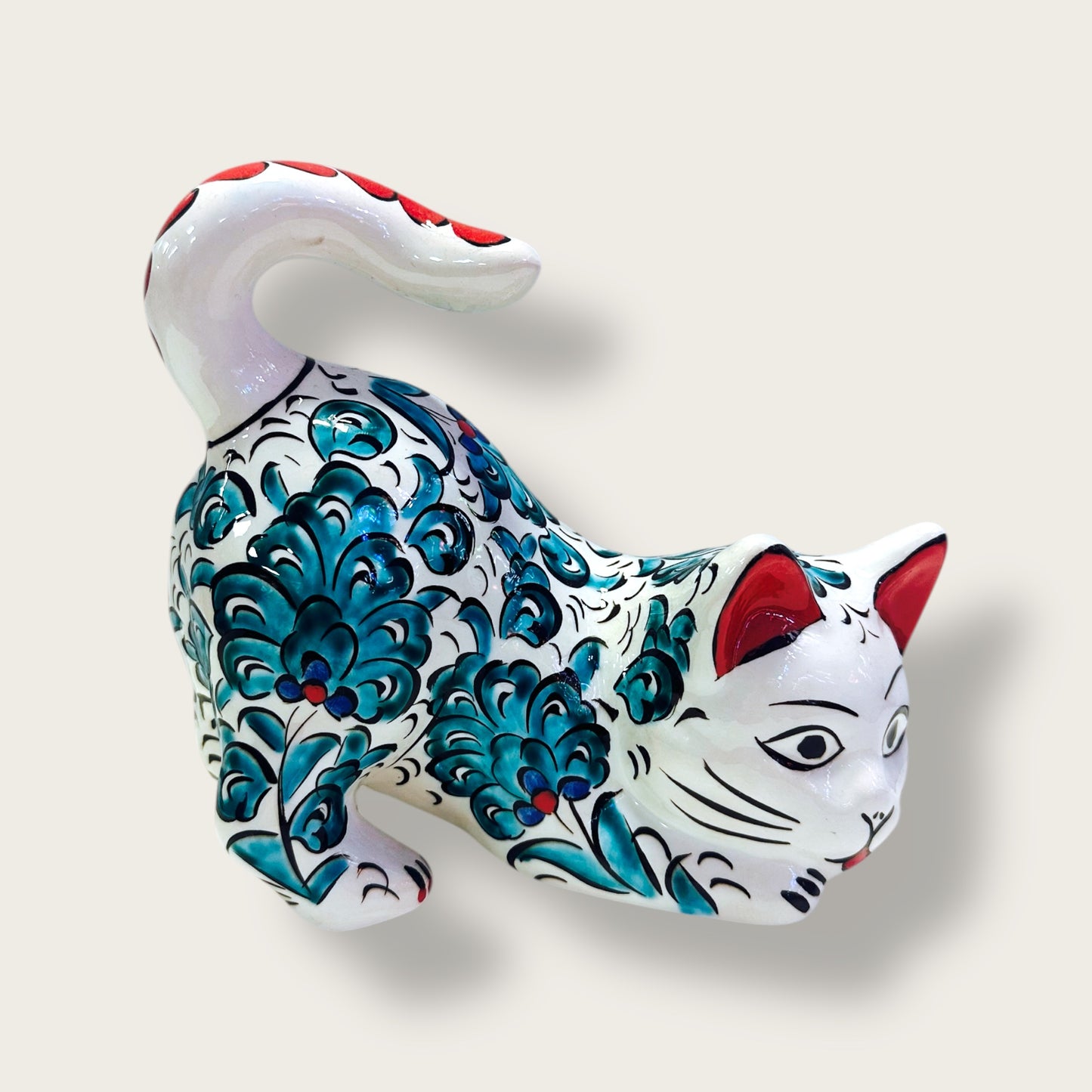 Hand-Painted Ceramic Cat Figurines 04 – Traditional Turkish & Ottoman-Inspired Designs