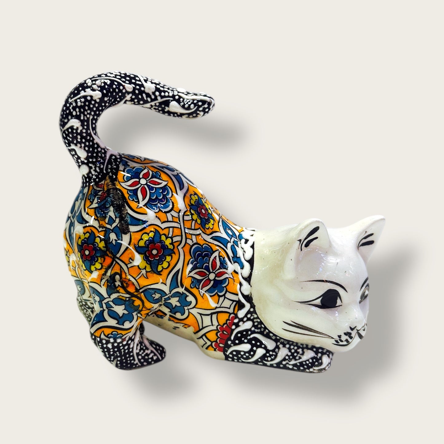 Hand-Painted Ceramic Cat Figurines 04 – Traditional Turkish & Ottoman-Inspired Designs