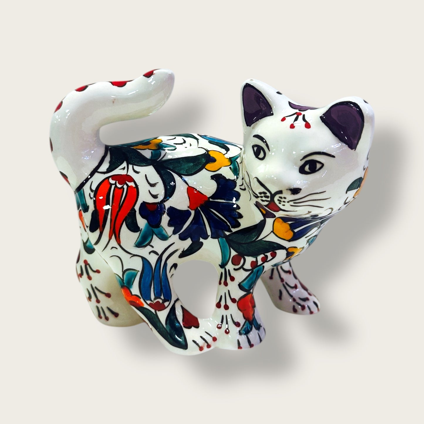 Hand-Painted Ceramic Cat Figurines 03 – Traditional Turkish & Ottoman-Inspired Designs