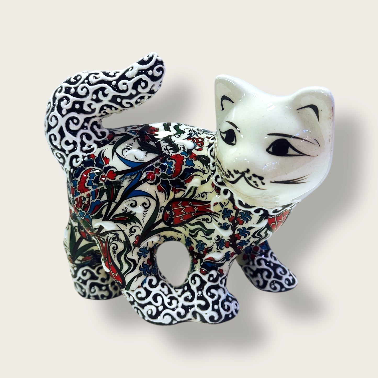 Hand-Painted Ceramic Cat Figurines 03 – Traditional Turkish & Ottoman-Inspired Designs