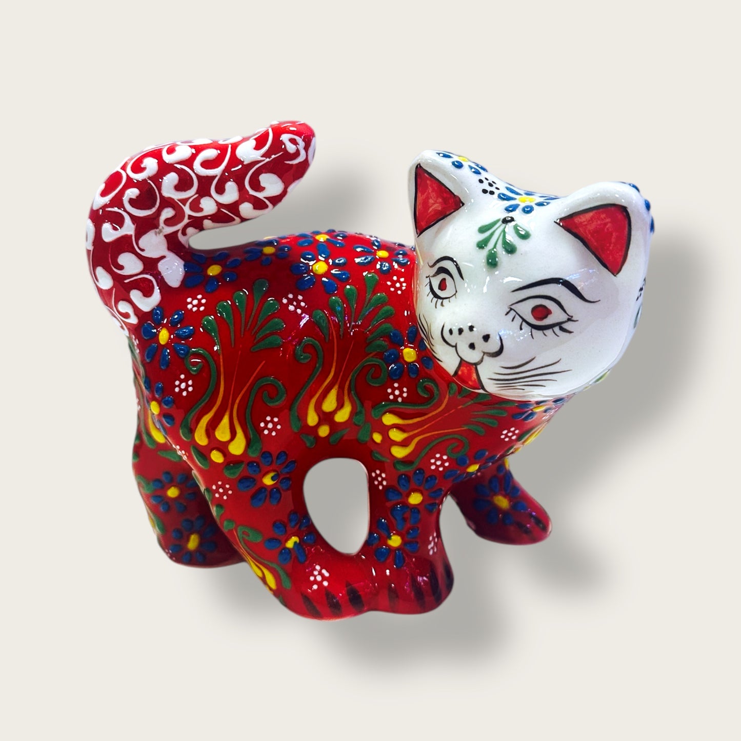 Hand-Painted Ceramic Cat Figurines 03 – Traditional Turkish & Ottoman-Inspired Designs