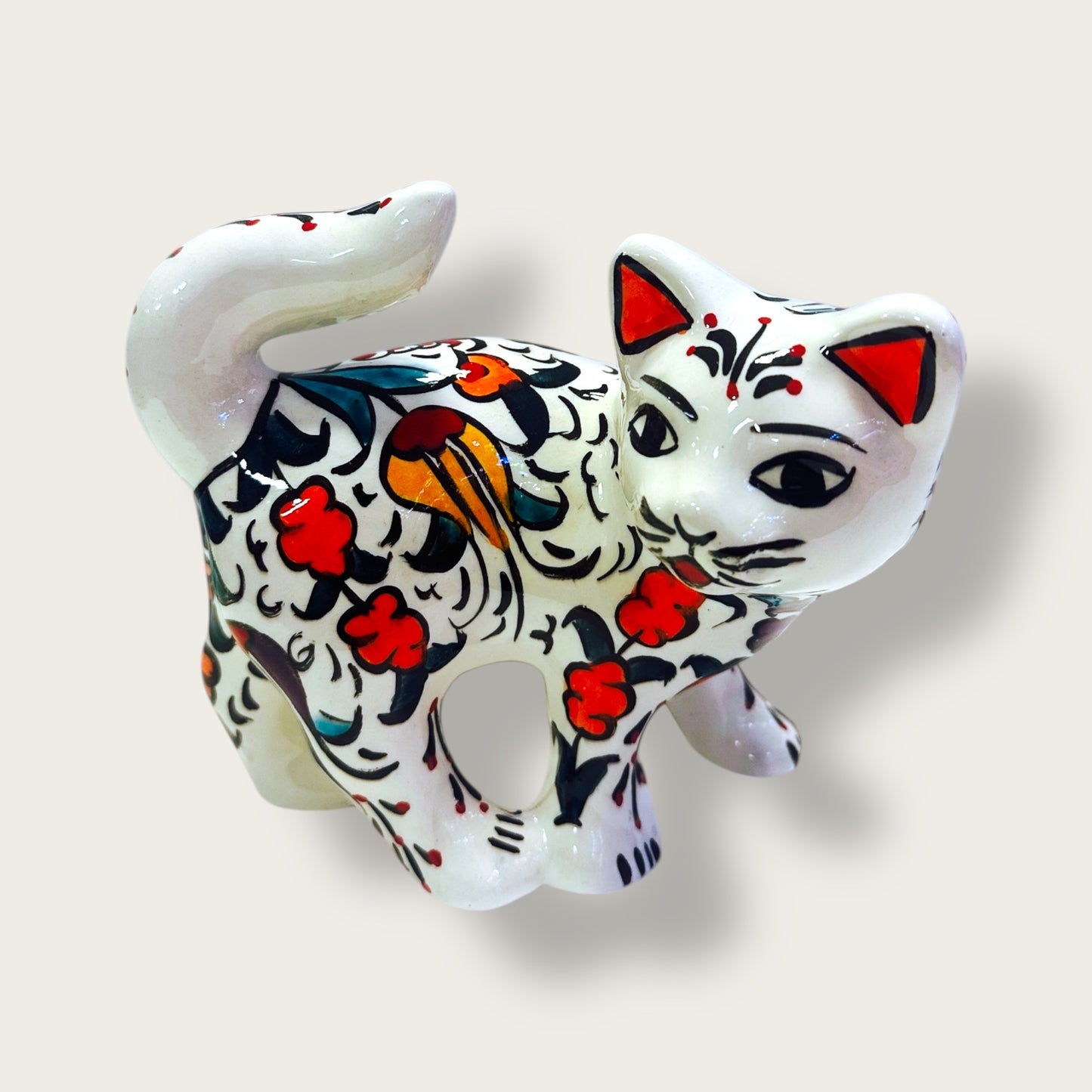 Hand-Painted Ceramic Cat Figurines 03 – Traditional Turkish & Ottoman-Inspired Designs