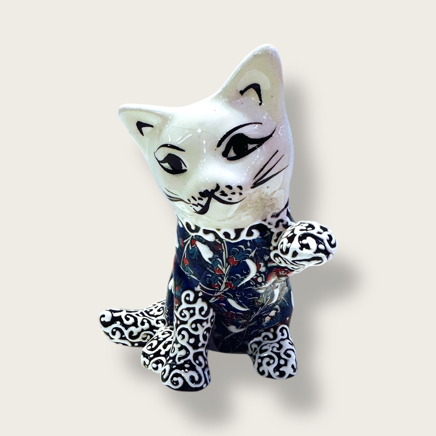 Hand-Painted Ceramic Cat Figurines 06 – Traditional Turkish & Ottoman-Inspired Designs