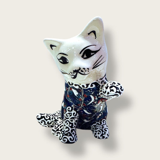 Hand-Painted Ceramic Cat Figurines 06 – Traditional Turkish & Ottoman-Inspired Designs