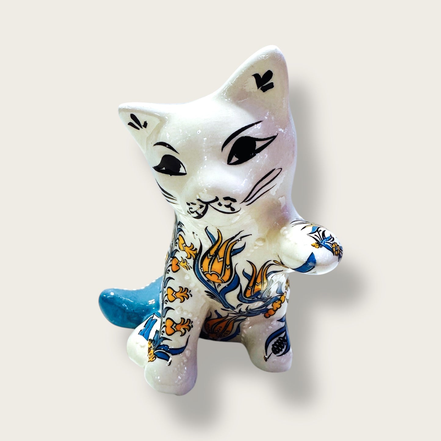 Hand-Painted Ceramic Cat Figurines 06 – Traditional Turkish & Ottoman-Inspired Designs