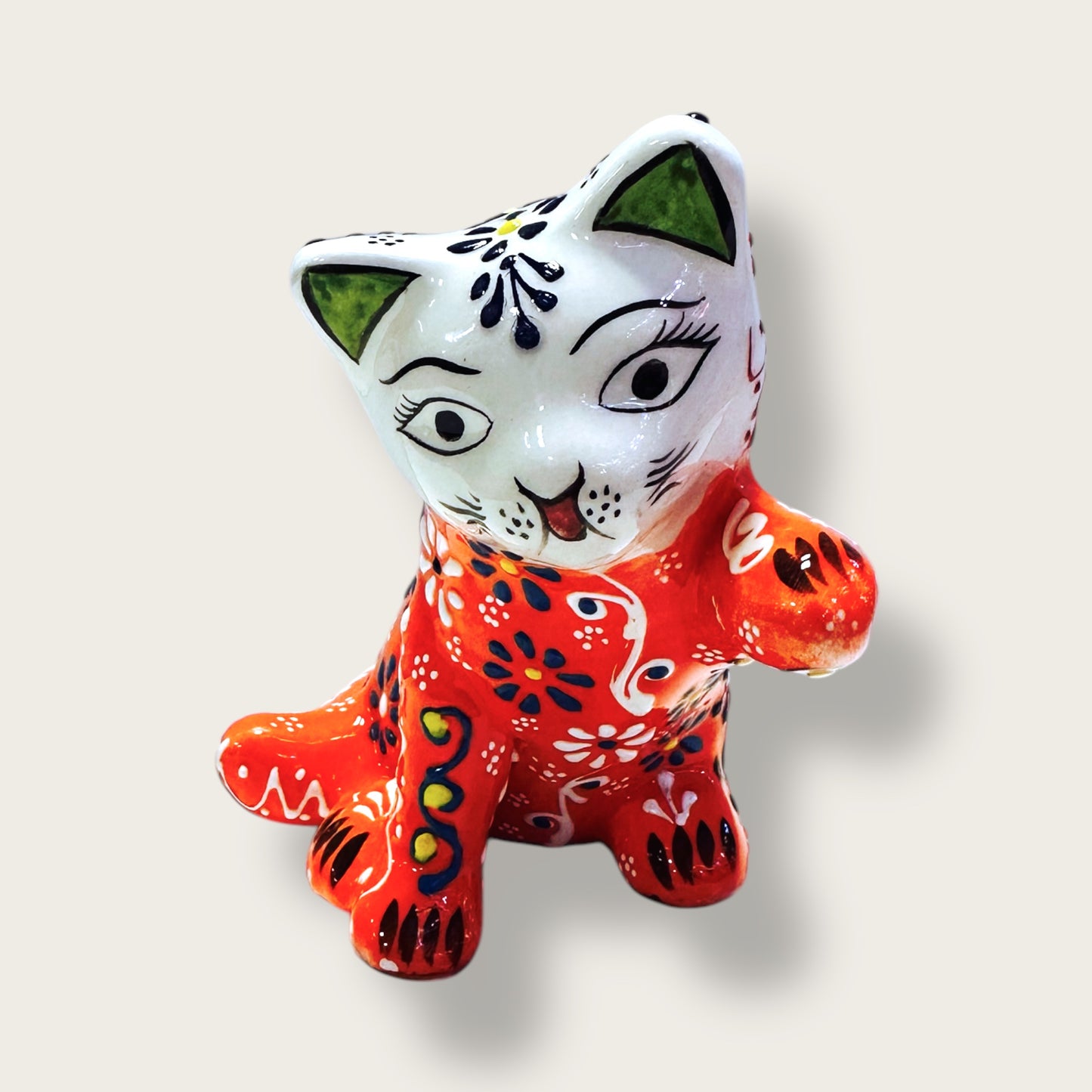 Hand-Painted Ceramic Cat Figurines 06 – Traditional Turkish & Ottoman-Inspired Designs