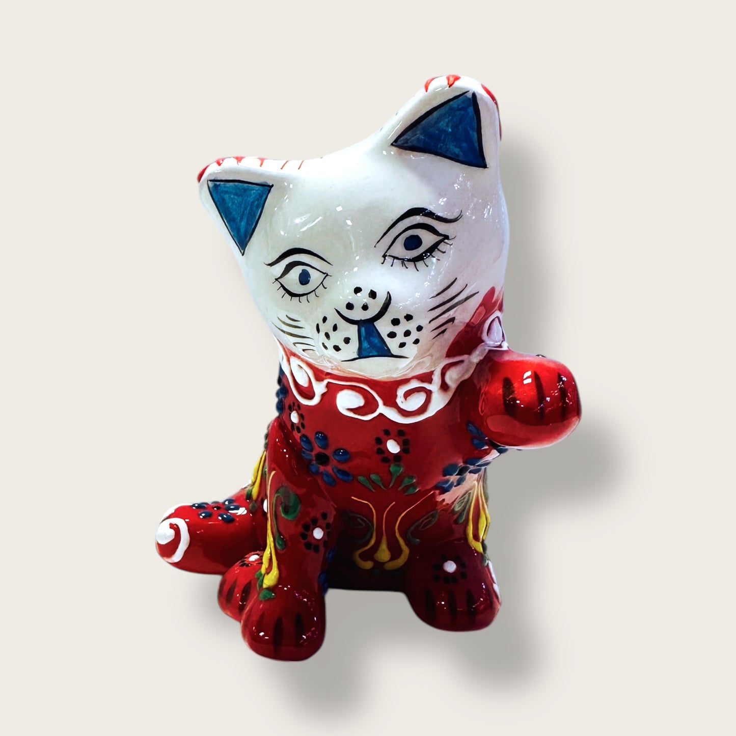 Hand-Painted Ceramic Cat Figurines 06 – Traditional Turkish & Ottoman-Inspired Designs