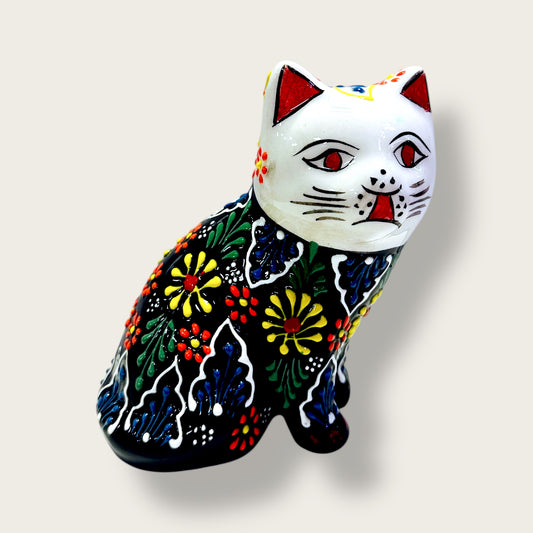 Hand-Painted Ceramic Cat Figurines 02 – Traditional Turkish & Ottoman-Inspired Designs