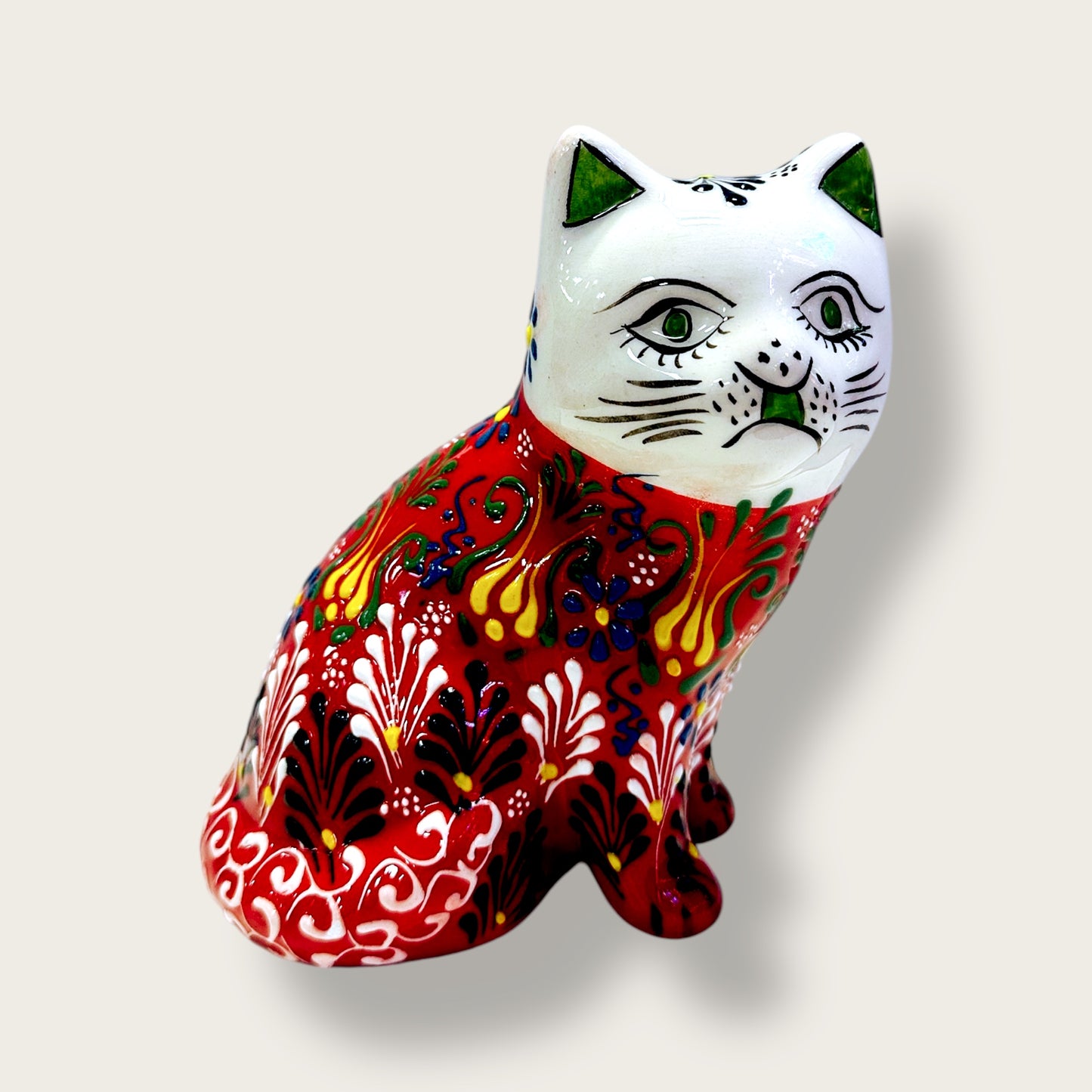 Hand-Painted Ceramic Cat Figurines 02 – Traditional Turkish & Ottoman-Inspired Designs